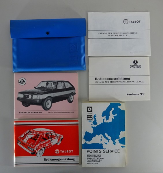 Bordmappe + Betriebsanleitung / Handbuch Talbot Sunbeam Lotus Stand 1980