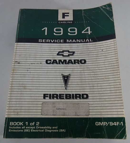 Workshop Manual / Repair Manual Chevrolet Camaro / Pontiac Firebird Stand 7/1993