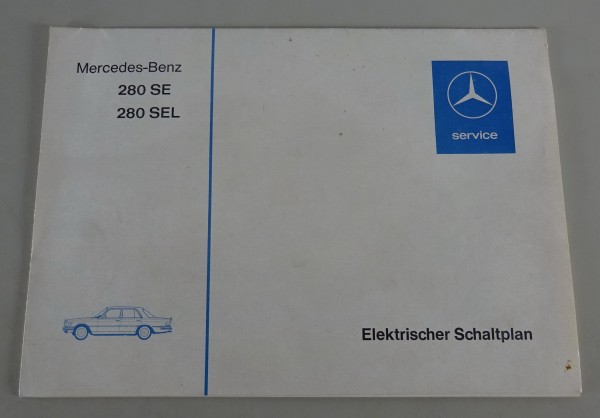 Elektrischer Schaltplan Mercedes S-Klasse W116 280 SE/SEL Einspritzer von 8/1976
