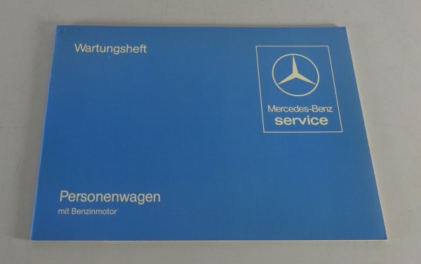 Scheckheft Mercedes W123 / W126 / R107 blanko ohne Einträge von 03/1982
