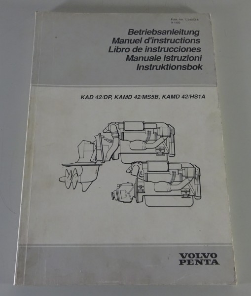 Betriebsanleitung Volvo Penta KAD 42/DP / KAMD 42/MS5B / KAMD 42/HS1A 03/1983