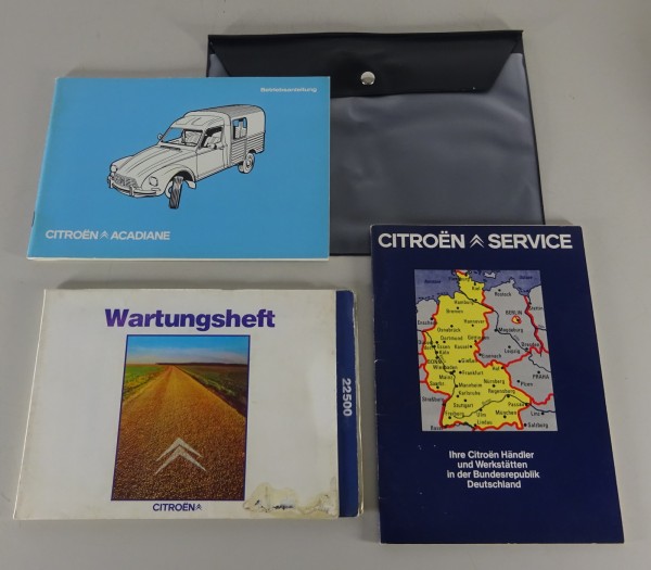 Bordmappe + Betriebsanleitung Citroen Acadiane Kasten-Ente Stand 01/1980