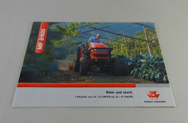 Prospekt / Broschüre Massey Ferguson Traktoren MF 2405 / 2410 / 2415 Stand 2003