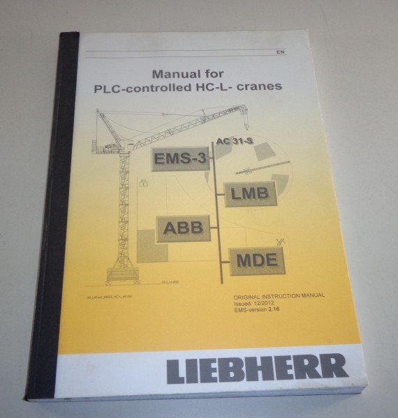 Owner's manual Liebherr PLC controlled HC L cranes from 10/2012