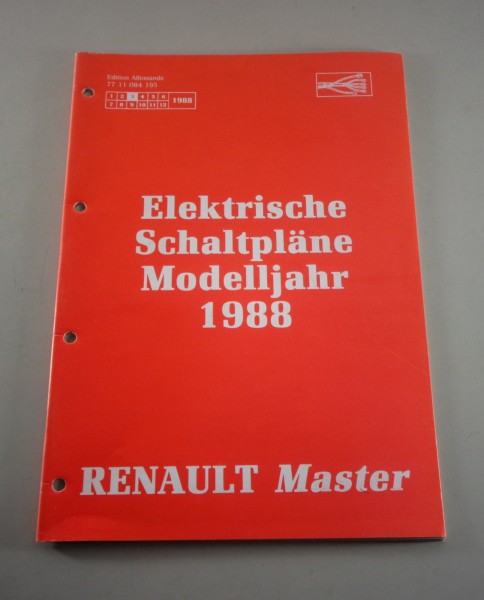 Werkstatthandbuch / Elektrische Schaltpläne Renault Master, Stand 1988
