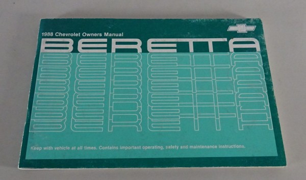 Owner´s Manual / Handbook Chevrolet Beretta Stand 1988