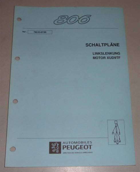 Werkstatthandbuch Peugeot 806 Elektrik Schaltpläne - Stand 07/1995
