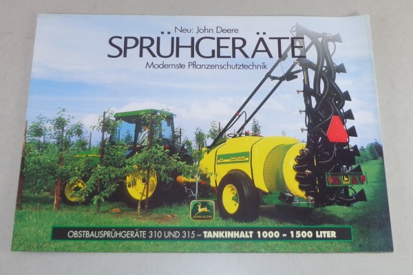 Prospekt John Deere Obstbausrühgeräte 310 & 315 von 07/2000