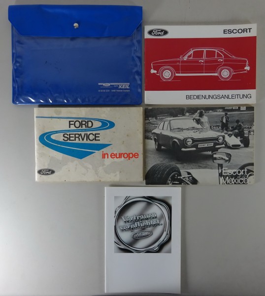 Bordmappe + Betriebsanleitung Ford Escort Mk. I Mexico 1600 GT | 86 PS von 1972