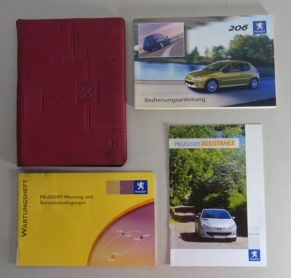 Bordmappe + Betriebsanleitung Peugeot 206 + 206 SW von 2004