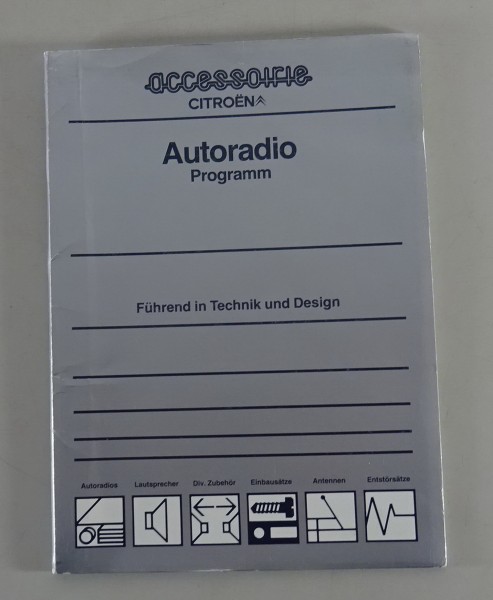Prospekt Citroen Autoradius 2 CV / Visa / BX / CX / GSA von 1985