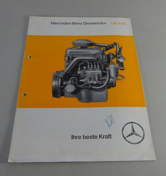 Prospekt / Broschüre Mercedes-Benz Dieselmotor Typ OM 636 Stand 02/1945