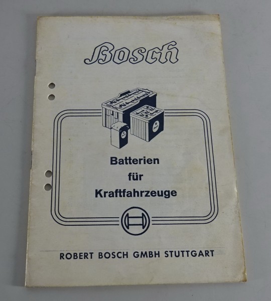 Handbuch Bosch Batterien für Kraftfahrzeuge Stand 10/1951