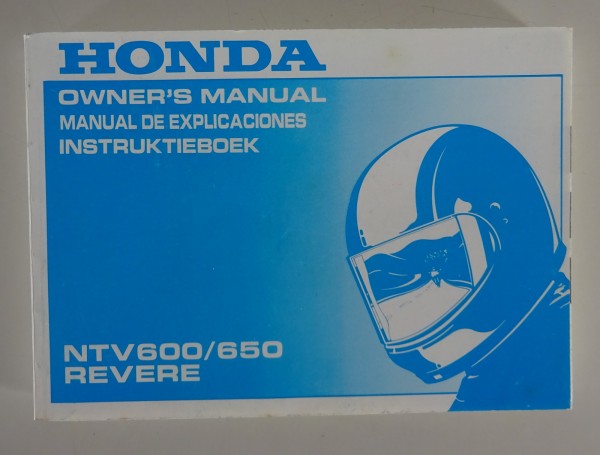 Betriebsanleitung / Owner´s Manual Honda NTV 600 / 650 Revere Stand 1990