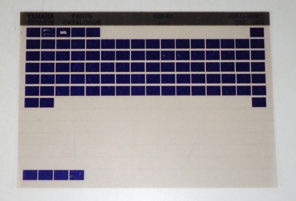 Microfich Parts Catalogue / Ersatzteilkatalog Yamaha YZF - R1 Stand 12/99