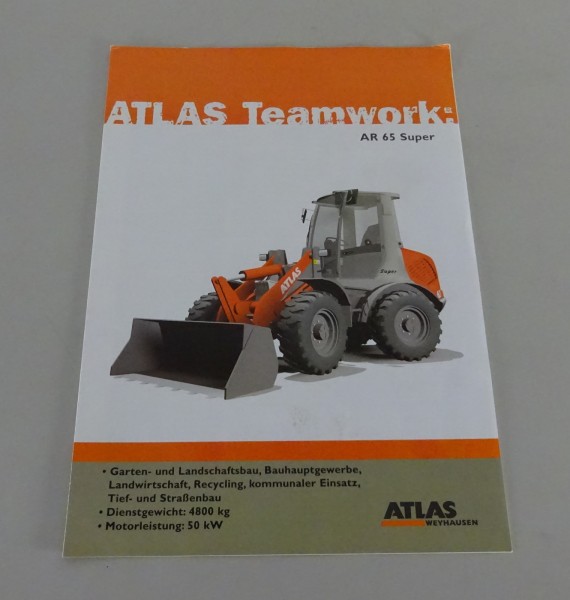 Prospekt / Broschüre Atlas Weycor Radlader AR 65 Super