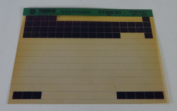 Microfich Parts Catalogue / Ersatzteilkatalog Yamaha DT 50 M 80 Stand 11/1979