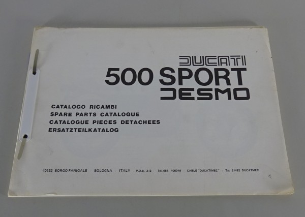 Teilekatalog / Ersatzteilliste Ducati 500 Sport Desmo Baujahr 1977 - 1980