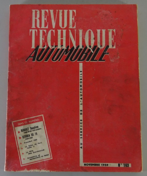 Reparaturanleitung Revue Technique Citroen DS 19 / Renault Dauphine von 11/1959