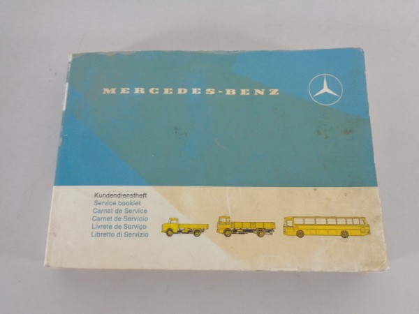 Scheckheft / Wartungsheft Mercedes Benz LKW + Bus + Transporter von 09/1971