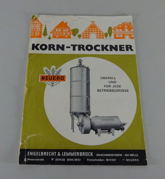 Prospekt / Broschüre Neuero Korn-Trockner Stand 1967