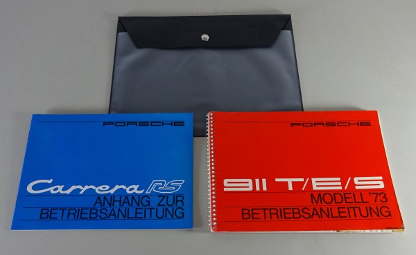 Bordmappe mit Betriebsanleitung Porsche 911 T / E / S und Carrera RS 2.7 1973