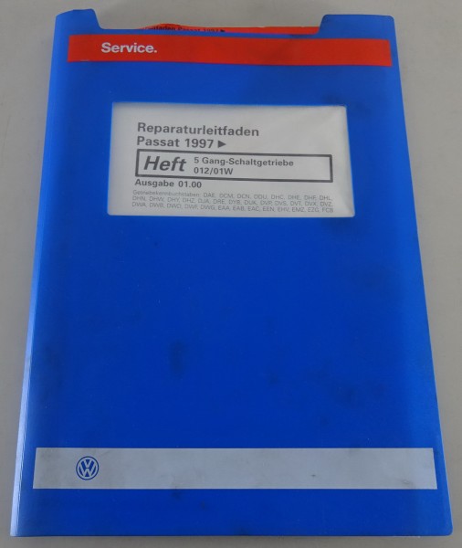 Werkstatthandbuch VW Passat B5 5 Gang Schalt Getriebe 012/01W Stand 01/2000