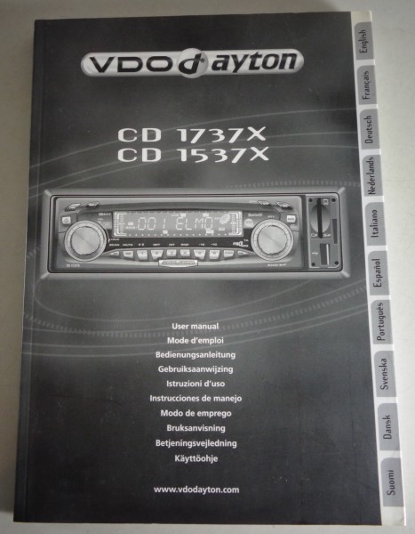 Betriebsanleitung / Instructions VDOdayton Radio CD 1737X / Cd 1537X