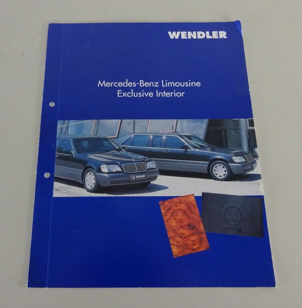 Prospekt / Broschüre Wendler Exclusive Interior für Mercedes-Benz W140