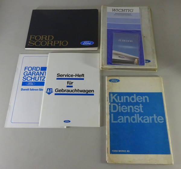 Bordmappe + Betriebsanleitung / Handbuch Ford Scorpio MK I Stand 09/1987