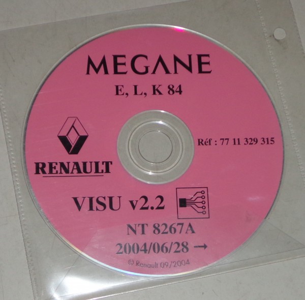Werkstatthandbuch Elektrik / Schaltpläne auf DVD Renault Megane E,L,K 84 -06/04