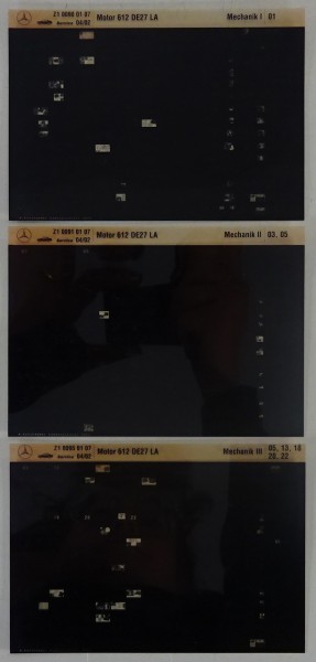 Microfich Teilekatalog Mercedes Motor OM 612 DE 27 LA Mechanik I - III 04/2002
