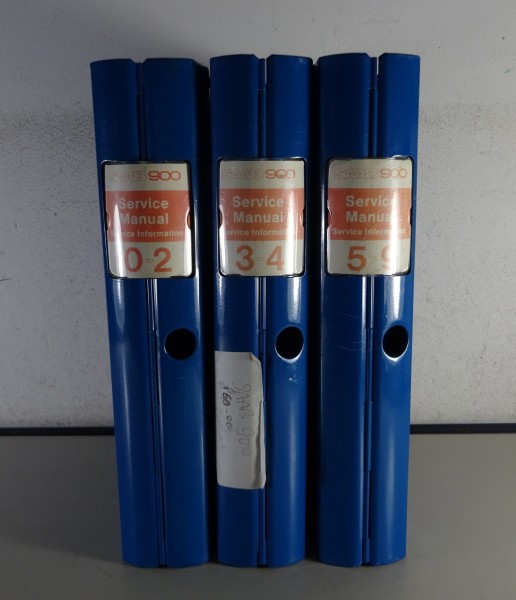 3 leere Ordner aus Metall / Sammelordner original Saab