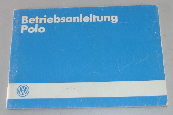 Betriebsanleitung Handbuch VW Polo Typ 86c Steilheck von 01/1985