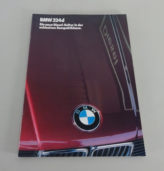 Prospekt / Broschüre BMW 3er E30 324d Diesel Stand 02/1986