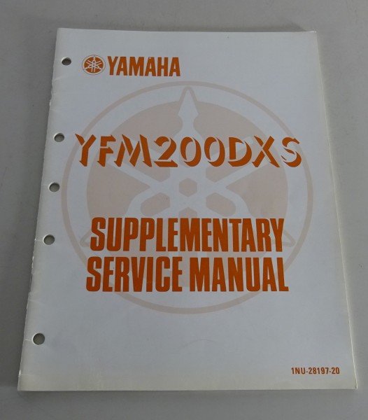 Supplementary Service Manual Yamaha YFM 200 DXS Quad from 10/1985