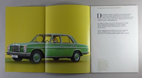 Faltprospekt / Prospekt Mercedes-Benz /8 W115 - 250 / 280 / 280 E Stand 11/1972