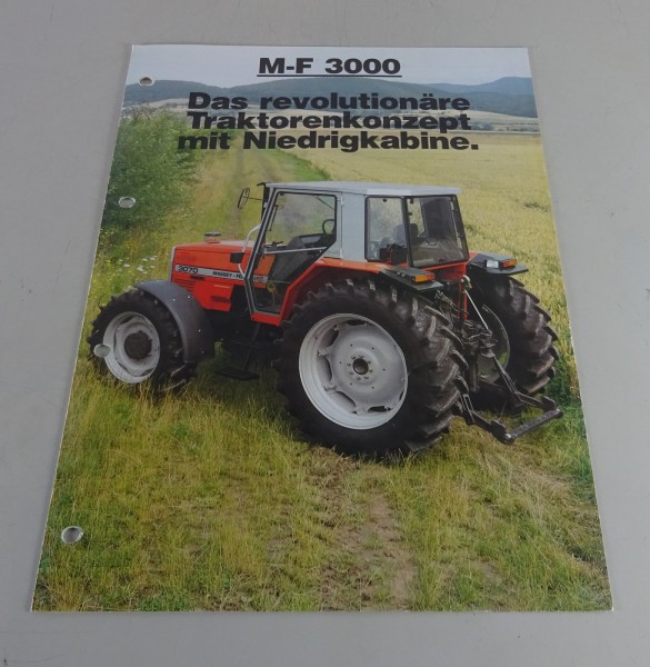 Prospekt / Broschüre Massey Ferguson Traktorenserie MF 3000 Stand 09/1987