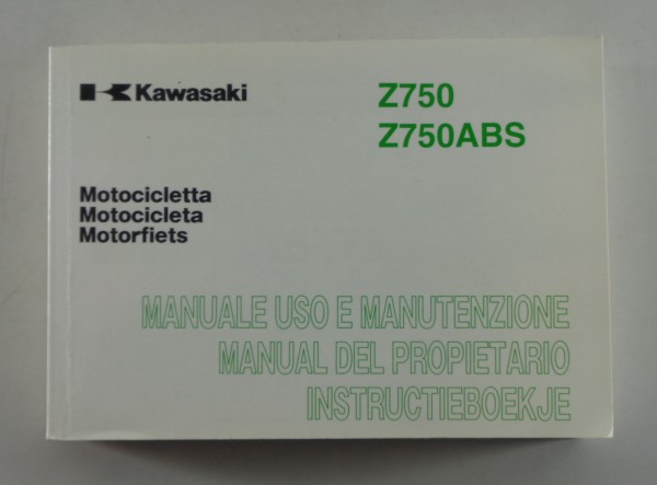 Manual Kawasaki Z 750 / Z 750 ABS von 03/2007 IT / ES / NL