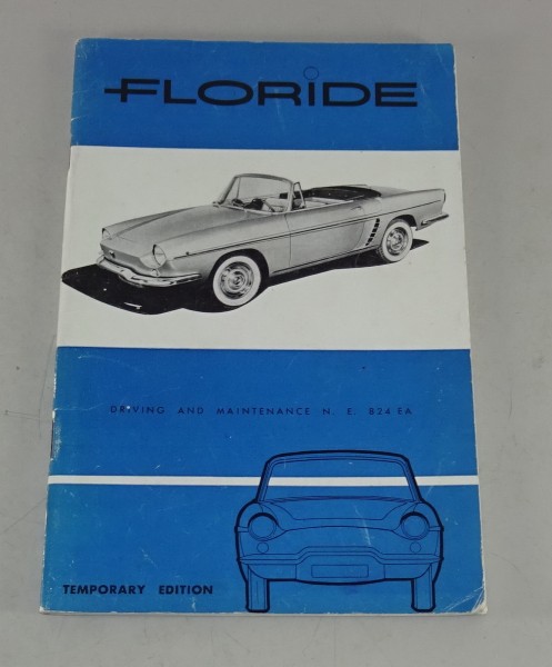 Betriebsanleitung / Owner's Manual Renault Floride R. 1092 von 09/1959