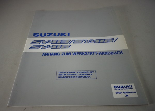 Werkstatthandbuch Nachtrag Suzuki Baleno Sy413    Sy416    Sy418 Stand 09  1998