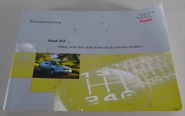 Betriebsanleitung / Handbuch Audi A3 Typ 8L Stand 11/1998