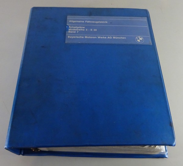 Werkstatthandbuch Elektrik / Schaltpläne BMW 3er E30 + M3 / Cabrio Z1 Mj. 84-91