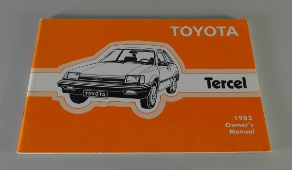 Owner's Manual / Handbook Toyota Tercel L20 2. Generation Stand 1983