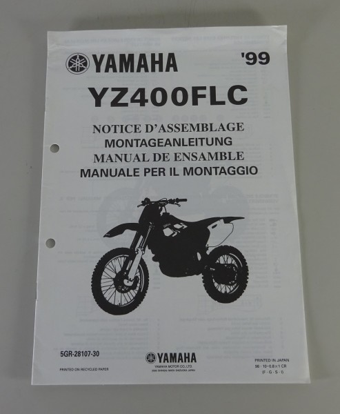 Montageanleitung / Notice D´Assemblage Yamaha YZ 400 FLC von 1999