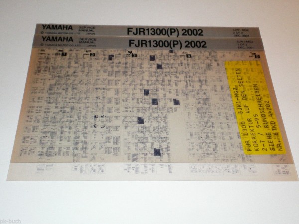 Microfich Werkstatthandbuch Yamaha FJR 1300 - ab 2002 Stand 10/2001