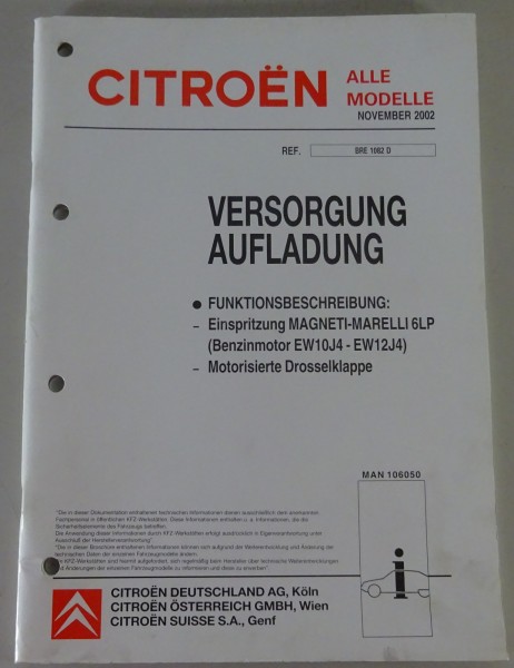 Werkstatthandbuch Citroen Xsara / C8 / C5 Einspritzung Magneti Marelli 6LP 11/02