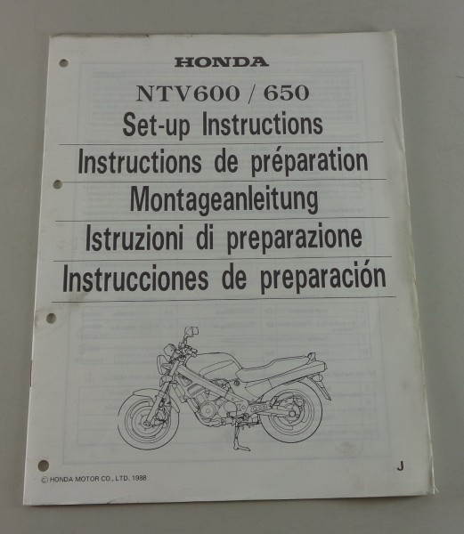 Montageanleitung / Set Up Manual Honda NTV 600 / 650 Stand 1988