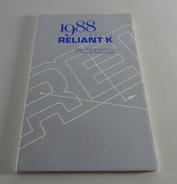 Owner´s Manual / Handbook Plymouth Reliant K Stand 1988