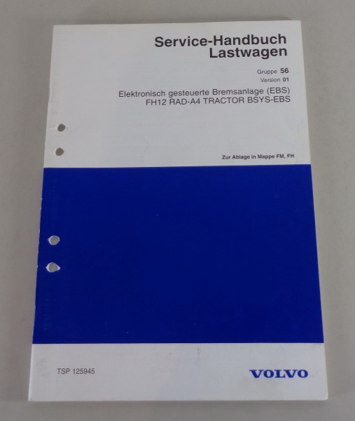 Werkstatthandbuch Volvo LKW FH12 RAD-A4 Bremsanlage (EBS) von 1998